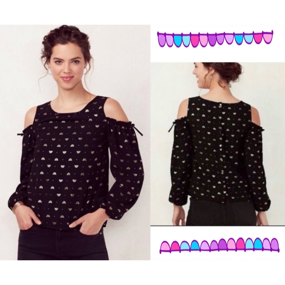 LC Lauren Conrad Cold Shoulder Top